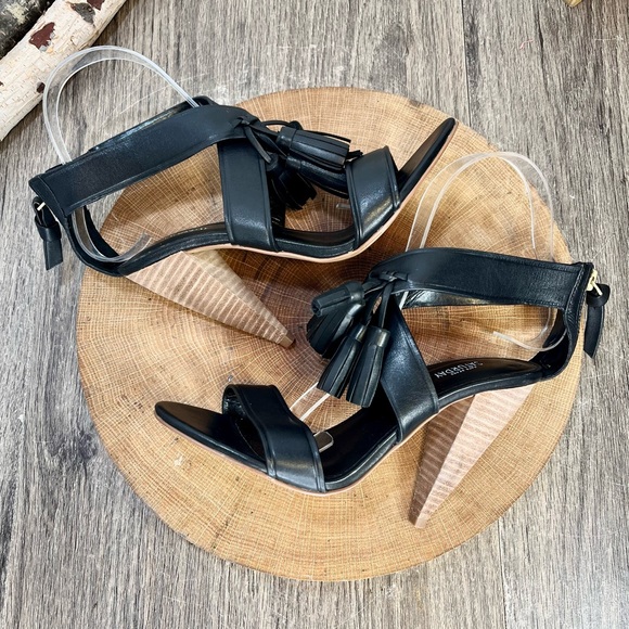 *NWOB Saturday Kate Spade | Tassel Strappy Stacked Heels Size 5.5 - Picture 7 of 16